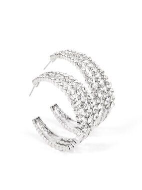 Cosmopolitan Cool Hoop Rhinestones 😎 Earrings